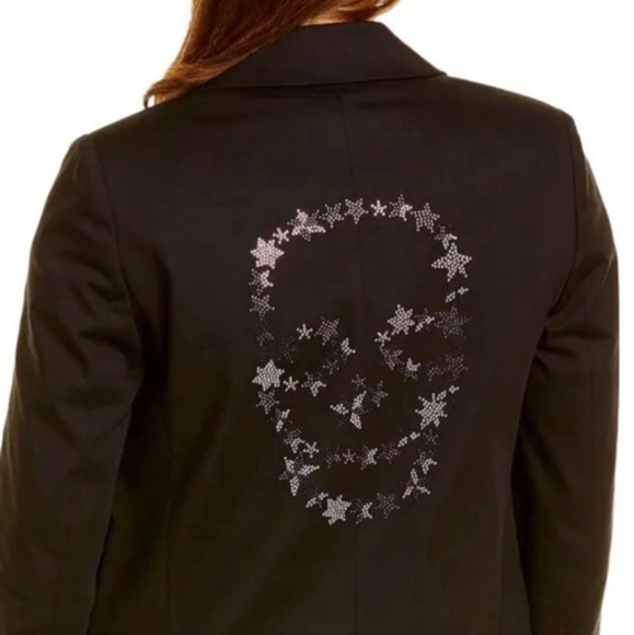New Zadig & Voltaire Viva Skull Stars Strass Black Blazer Suit Jacket NWT 34/XS - Picture 5 of 15